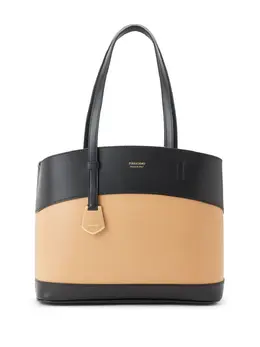 Ferragamo: Сумка-шоппер с принтом 