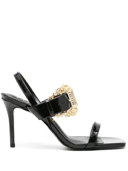 Versace Jeans Couture: Чёрные сандалии 