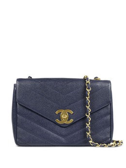 CHANEL Pre-Owned: Синяя сумка 