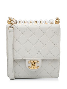 CHANEL Pre-Owned: Белая сумка через плечо 