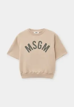 MSGM Kids: Бежевый свитшот 