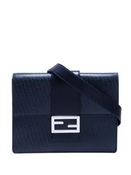 Fendi Pre-Owned: Чёрная сумка через плечо 