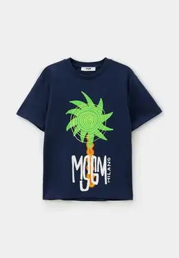 MSGM Kids: Синяя футболка