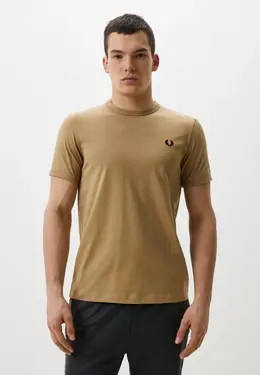 Fred Perry: Бежевая футболка 