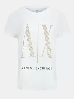 Armani Exchange: Белая футболка 