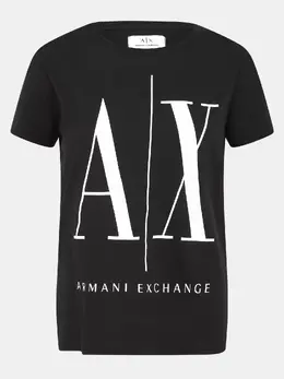 Armani Exchange: Чёрная футболка 