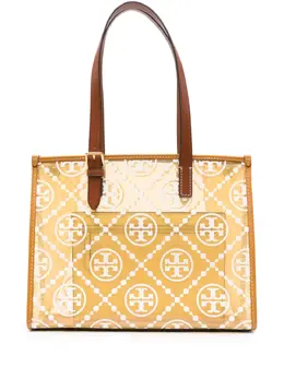 Tory Burch: Прозрачная сумка-шоппер  Double T