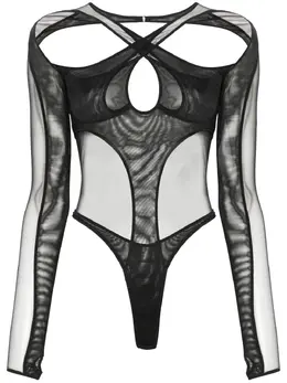 Mugler: Чёрный боди 