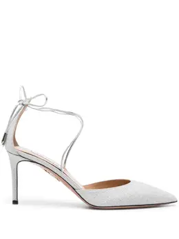 Aquazzura: Серебристые туфли 