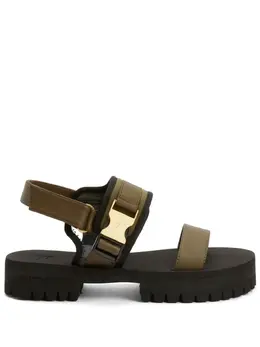 Giuseppe Zanotti: Сандалии цвета хаки 