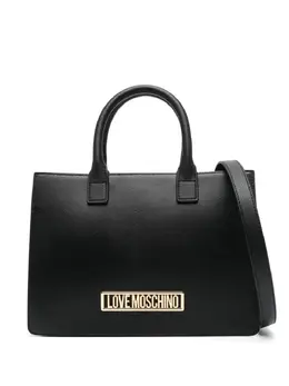 Love Moschino: Чёрная сумка-шоппер 