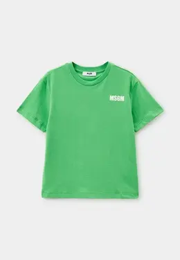 MSGM Kids: Зелёная футболка