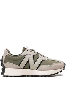 New Balance: Зелёные кроссовки  327