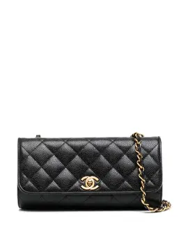 CHANEL Pre-Owned: Чёрный кошелёк 