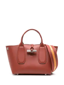 Longchamp: Оранжевая сумка-шоппер  Roseau