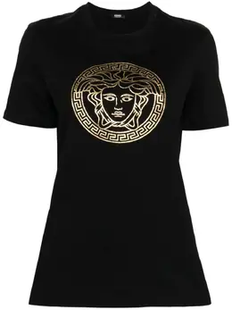 Versace: Хлопковая футболка  Medusa