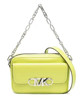 Michael Kors: Зелёная сумка через плечо 
