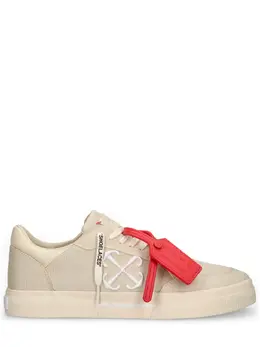 OFF-WHITE: Белые кроссовки  Vulcanized