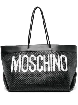 Moschino: Сумка-шоппер с принтом 