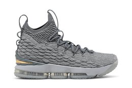 Nike: Серые кроссовки  Lebron 15