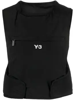 Y-3: Чёрный жилет 