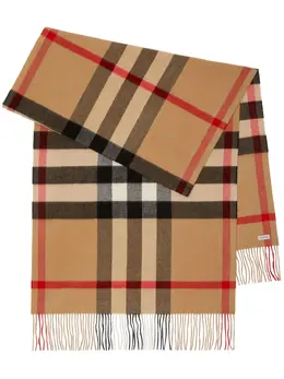 Burberry: Бежевый шарф  House Check