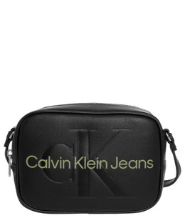 Calvin Klein Jeans: Чёрная сумка через плечо 