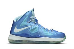 Nike: Голубые кроссовки  Lebron 10