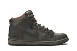 Nike: Серые кроссовки  Dunk High Premium SB