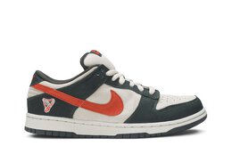 Nike: Зелёные кроссовки  Dunk Low Pro SB