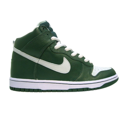 Nike: Зелёные кроссовки  Dunk High Pro SB