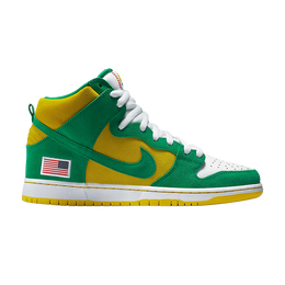 Nike: Зелёные кроссовки  Dunk High Pro SB