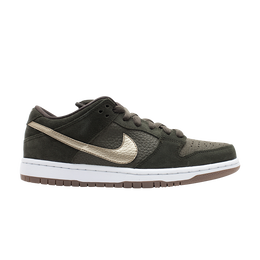 Nike: Зелёные кроссовки  Dunk Low Pro SB