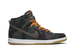 Nike: Зелёные кроссовки  Dunk High Premium SB