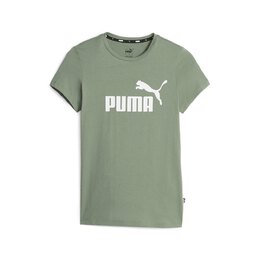 PUMA: Зелёная футболка  Ess