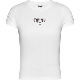 Tommy Jeans: Белая футболка 