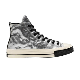 Converse: Серебристые кроссовки  Chuck 70 Hi