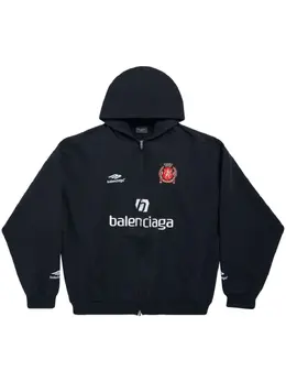 Balenciaga: Чёрная толстовка Soccer