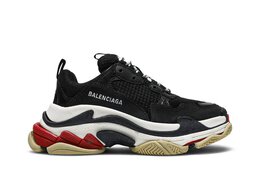 Balenciaga: Чёрные кроссовки  Triple S