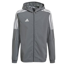 Adidas: Серая куртка  Tiro