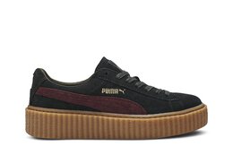 PUMA: Зелёные кроссовки  Suede