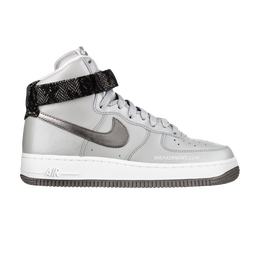 Nike: Серебристые кроссовки  Air Force 1 High