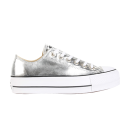 Converse: Серебристые кроссовки  Chuck Taylor All Star Lift