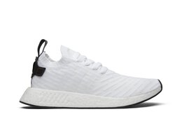 Adidas: Белые кроссовки  NMD_R2 Primeknit