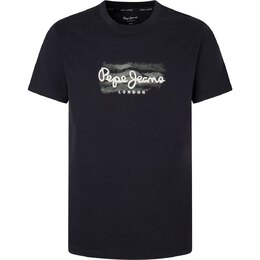 Pepe Jeans: Чёрная футболка 