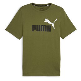 PUMA: Зелёная футболка  Ess