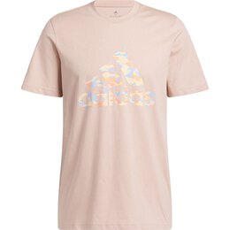 Adidas: Бежевая футболка 