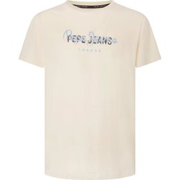 Pepe Jeans: Бежевая футболка 