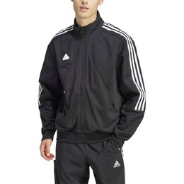 Adidas: Чёрная куртка  Tiro