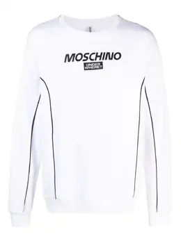 Moschino: Белый свитшот 